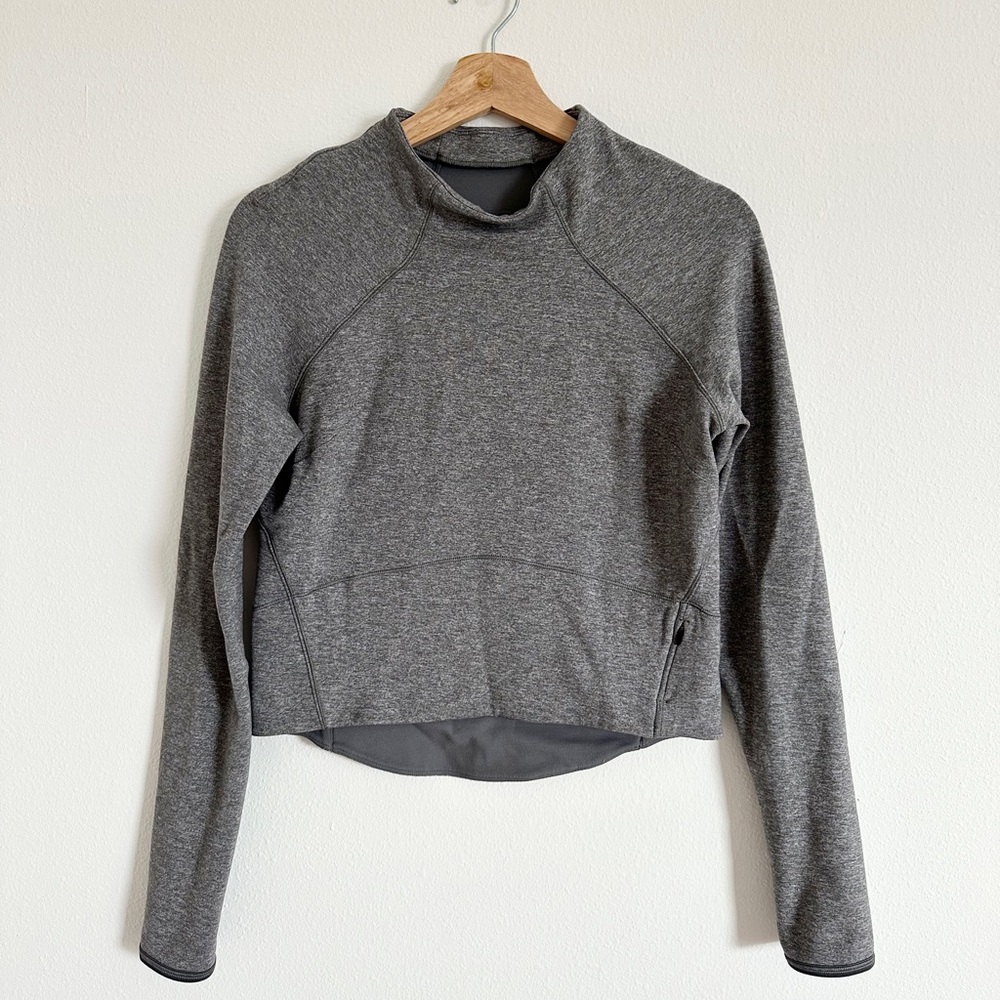 Lululemon Athletica Hill and Valley Mock Neck Crop Top Size 6